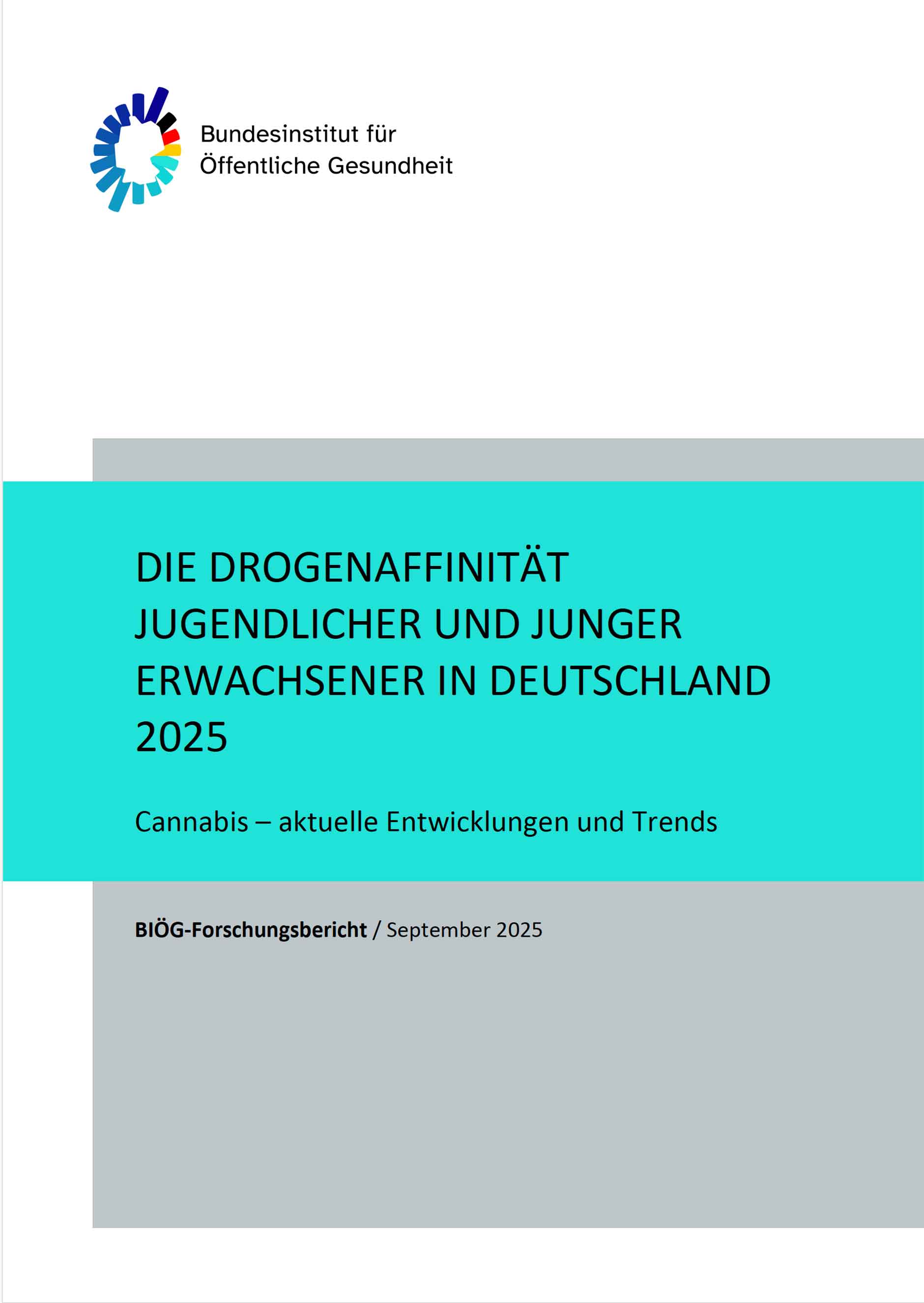 Coverbild: Der Substanzkonsum Jugendlicher und junger Erwachsener in Deutschland im Jahr 2025 (BIÖG, 2025)