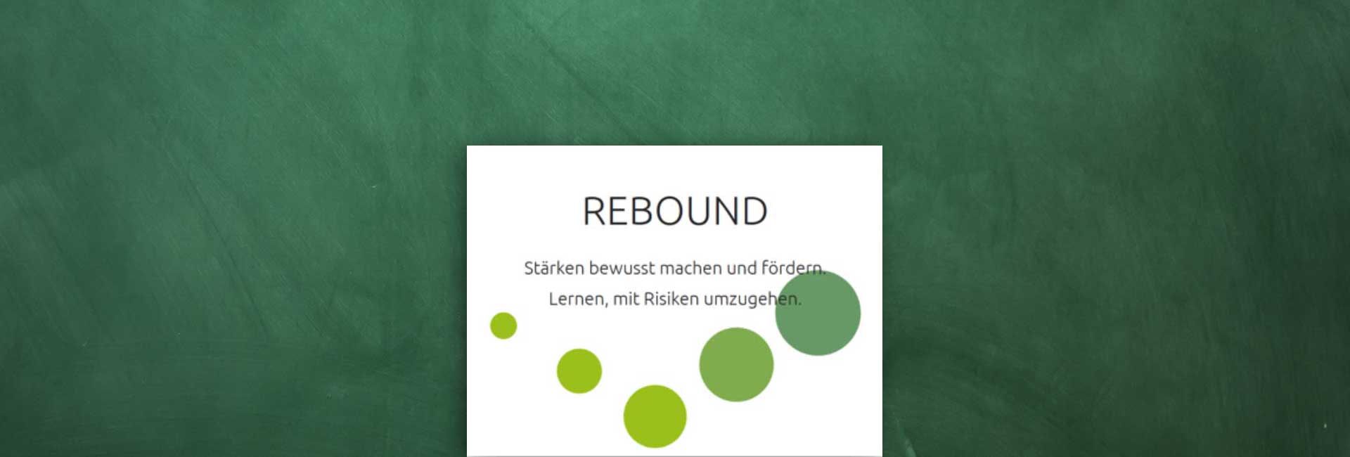 Eine Grafik für das Informationsangebot Rebound 2.0